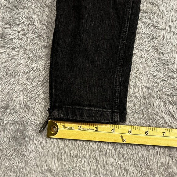 Burberry Brit Burrington Jeans Women's 28x27 Black Zip Ankles 5-Pocket READ - Picture 8 of 16